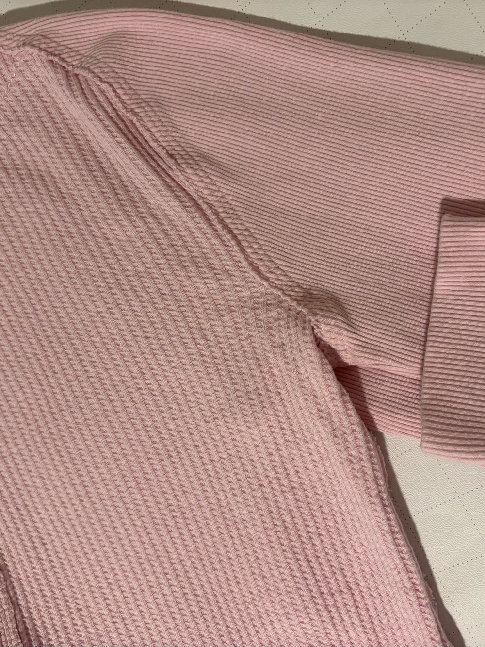 We The Free Pink Long Sleeve Top with Black Graphic and Green Accent NEW - Picture 6 of 7